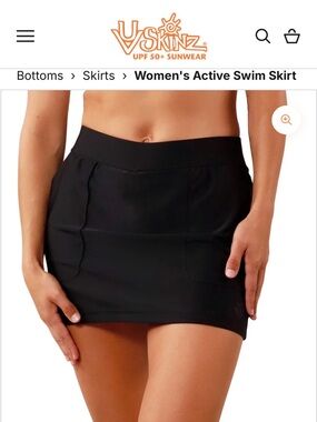 UV Skinz Women’s Active Swim Skirt in Black
